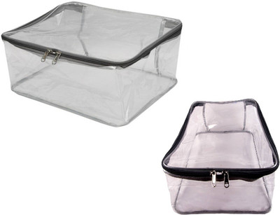 

Addyz Plain Storage Multipurpose Bag Combo of 1 Large Transparent Saree Salawar Kameez Bed Sheets Cover 1 Shirt Petticoat.(Transparent)
