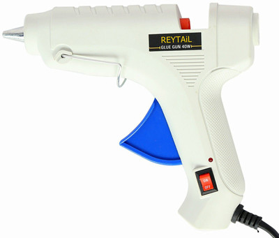 

REYTAIL 40W White Heavyduty Hot Melt Glue Gun with 03 Sticks (11 mm x 20 cm) Standard Temperature Corded Glue Gun(11 mm)
