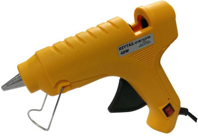 

REYTAIL 40W Fine Quality Yellow Heavyduty Hot Melt Glue Gun with 40 Glue Sticks (Size : 11 mm x 20 cm) Standard Temperature Corded Glue Gun(11 mm)