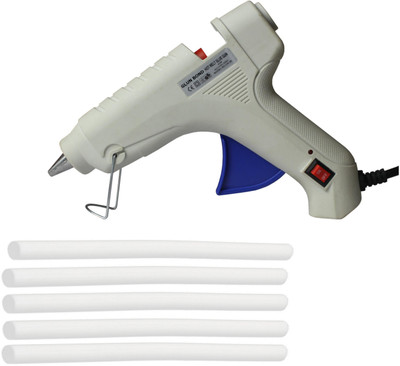 

iwill Bond White 40 Watt On Off Switch With 5 Milky White Sticks Standard Temperature Corded Glue Gun(11 mm)