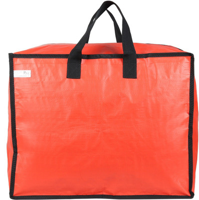 

ULTRALITE Cotton Pastic Zipper Jamboo Red Color Grocery Bag(Red)