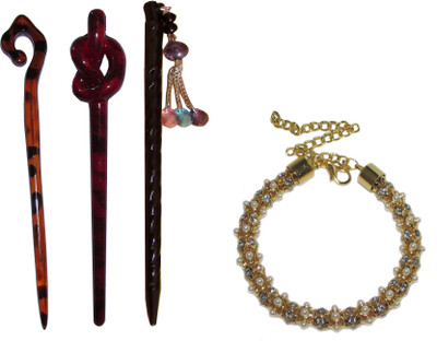 

abc combo of juda sticks with Bracelet Bun Stick(Multicolor)