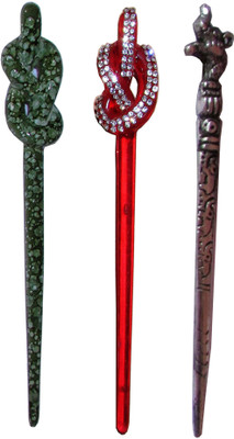 

Moti combo of juda sticks Bun Stick(Multicolor)