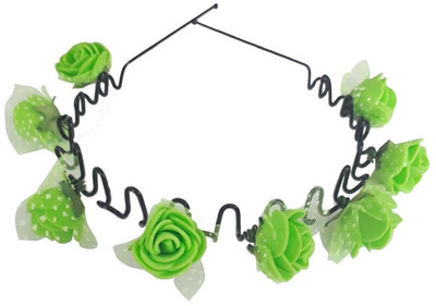 

Confidence Floral Hair Bands For Kids, Girls & Women (Green) Hair Band(Green)