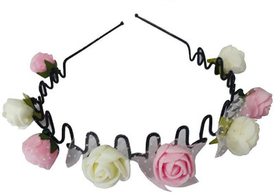 

Confidence Floral Hair Bands For Kids, Girls & Women (Baby Pink / White) Head Band(Pink, White)