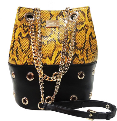 MEX Shoulder Bag(Yellow, Black), Black;yellow