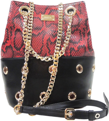 

MEX Shoulder Bag(Red, Black), Black;red