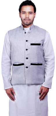 DEPLO Sleeveless Solid Men Jacket