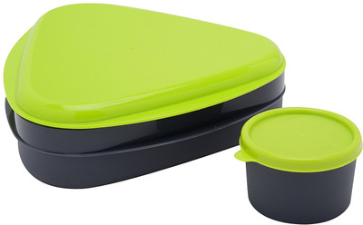 

Generic Tryo 2 Containers Lunch Box(500 ml), Green & black