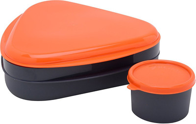 

Generic Tryo 2 Containers Lunch Box(500 ml), Orange & black
