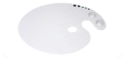 Isomars Plastic 2 Paint Wells Palettes(Set of 1, White)