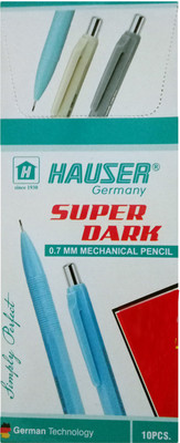 

HAUSER GERMANY SUPER DARK 0.7 MM MECHANICAL PENCIL + 10 LEAD BOXES Ball Pen(Pack of 10)