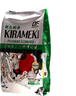 

OCEAN FREE KIRAMEKI Premium Economy 5kg (Large Pellet) | 100% Natural Ingredients | No Artificial Coloring Used | 5 kg Dry Fish Food