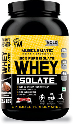 

Musclematic 100% Pure Isolate Whey Protein(1 kg, Choco-Mocha)
