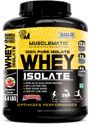 

Musclematic 100% Pure Isolate Whey Protein(2 kg, Strawberry)