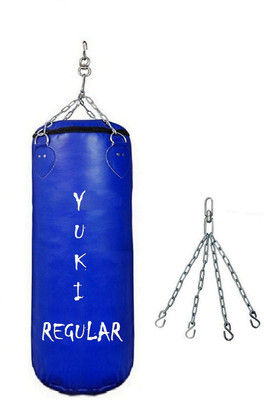 

YUKI Regular 4.5 Feet Long, PU Material, Blue Color, Unfilled with Hanging Chain Hanging Bag(Heavy, 54 kg)