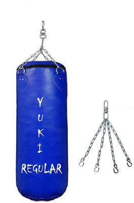 

YUKI Regular 3.5 Feet Long, PU Material, Blue Color, Unfilled with Hanging Chain Hanging Bag(Heavy, 42 kg)