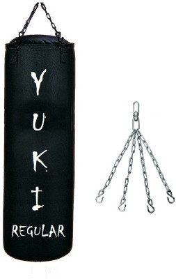 

YUKI Regular 1.5 Feet Long, CANVAS Material, Black Color, Unfilled with Hanging Chain Hanging Bag(Heavy, 18 kg)