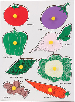 

SHRIBOSSJI WOODEN PUZZLE - TYPES OF VEGETABLES(8 Pieces)