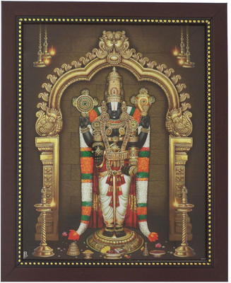 

R S Exports Lord Balaji Photo Frame ( 32.5 cm x 26.5 cm x 1.5 cm ) / venkateswara perumal lakshmi laxmi alamelu padmavati padmavathy / God Gods and Goddess Religious Frame