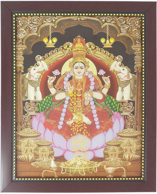 

R S Exports Goddess Lakshmi Photo Frame ( 31 cm x 25 cm x 1.5 cm ) / laxmi lakshmi kuber kubera ashta asta kuberar / God Gods and Goddess Religious Frame
