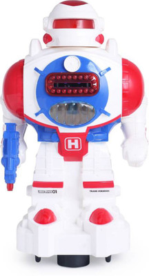 

P17 collection Bump & Go Smart Robot Disk Shot With Light And Sound Toy For Kids