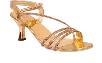 

ANSHU ENTERPRISES Women golden Heels