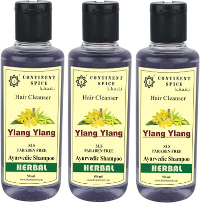 

Continent Spice Khadi Ylang Ylang Herbal Hair Cleanser (50ml) Pack of 3 -(SLS-Paraben Free) CS682005(50 ml)