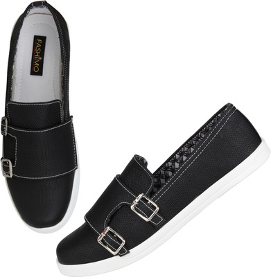 

Fashimo Men Black Perforated Slip-On Casual Loafers For Men(Black