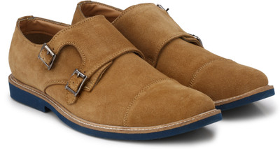 

Andrew Scott Colored Soles Monk Strap For Men(Tan
