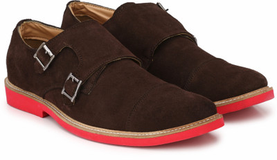 

Andrew Scott Colored Soles Monk Strap For Men(Brown