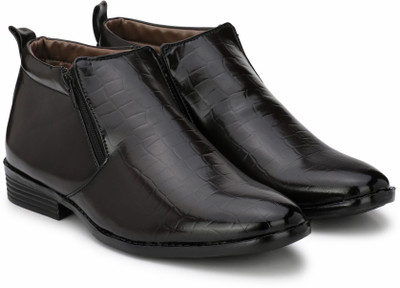 

Andrew Scott Patent Black High Heel Slip On For Men(Brown
