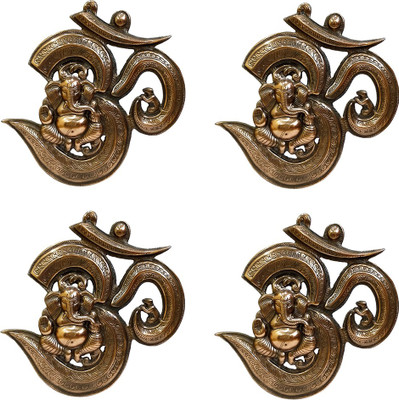 

FABZONE Set Of 4 Wall Hanging Lord Ganesh Handicraft Decorative Diwali Puja Vastu Figurine - Pooja Gift Item & Mandir / Temple / Home / Office Decorative Showpiece - 38 cm(Cast Iron, Brown)