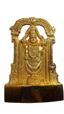 

Anant Anant Divya Tirupati Balaji Idol Decorative Showpiece - 10 cm(Zinc, Gold)