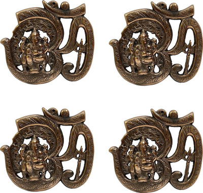 

FABZONE Set Of 4 Wall Hanging Lord Ganesh HandicraftDecorative Diwali Puja Vastu Figurine - Pooja Gift Item & Mandir / Temple / Home / Office Decorative Showpiece - 18 cm(Cast Iron, Brown)