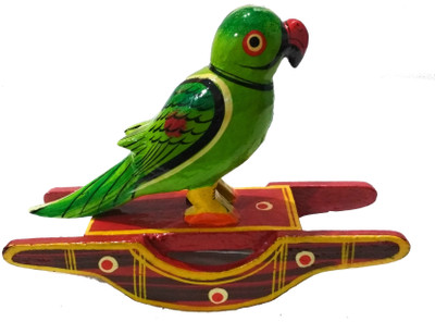 

Crafts India Handcrafted Wooden Rocking Parrot - Namma Gini Decorative Showpiece - 11 cm(Wooden, Multicolor)