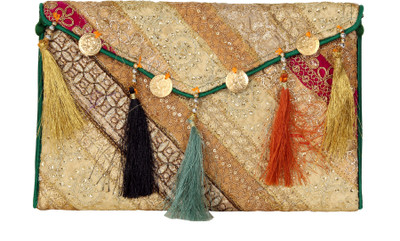 

SUVASANA Women Evening/Party Multicolor Cotton Clutch