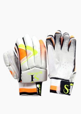 

sh sports SH-PBG Batting Gloves (Free Size, White, Orange)