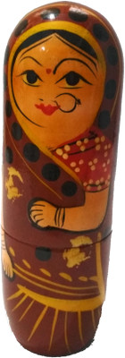 

Crafts India Paints Nesting Wooden Dolls for Kids - Indian Lady(Multicolor)