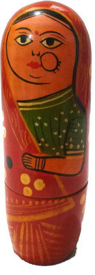 

Crafts India Hand Paints Nesting Wooden Dolls for Kids - Indian Lady(Multicolor)