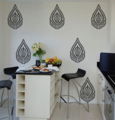 STICKER STUDIO 30 cm Wall Sticker (Diya motiff,Surface Covering Area - 180 x 102 cm) 6 Qty. Removable Sticker(Pack of 1)