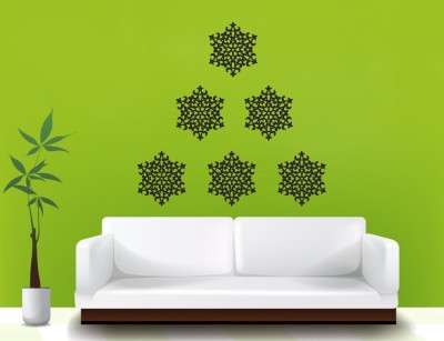 STICKER STUDIO 30 cm Wall Sticker (mandala Motif1,Surface Covering Area - 180 x 150 cm) 6 Qty. Removable Sticker(Pack of 1)