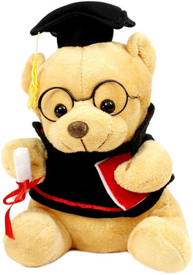 

M-Alive Graduate Teddy Stuffed Soft Toys With Sound Cute Student TeddyBear Brown for Kid - 25 cm(Multicolor)