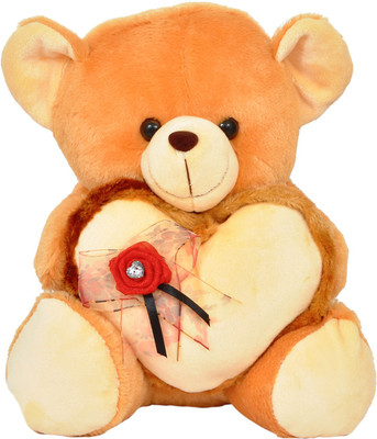

Angels Store Brown Teddy Bear With Heart - 5 inch(Brown)