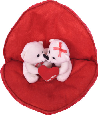 

Lavii super couple teddy in heart - 18 cm(cream & red)
