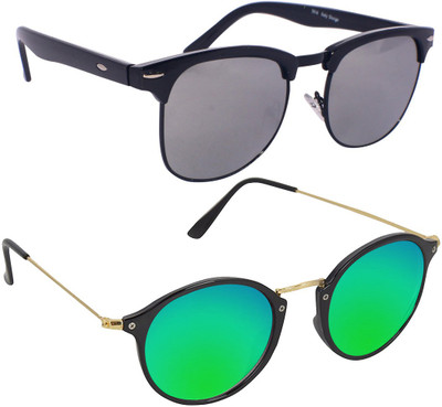 EAGLE Aviator Sunglasses(For Men & Women, Silver)