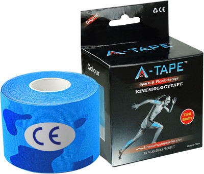

A-TAPE Kinesiology Tape Knee, Calf & Thigh Support(Blue, Army blue
