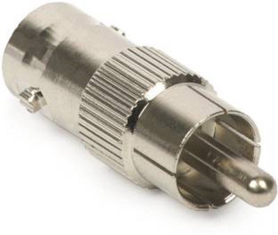 

TECHON TV-out Cable BNC female to RCA male connector for Audio and Video pin connection Wire Connector (Steel, Pack of 1)(Silver, For Camera)