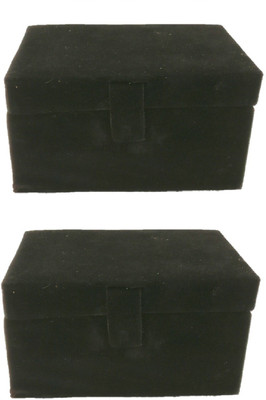 

Addyz Pack of 2 Pieces 1 rod plain bangle bracelet box case Bangles Vanity Box(Black)