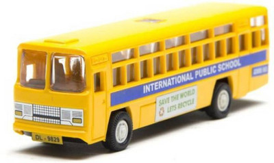 

Z A Enterprises Die Cast Push and Pull Back International School Bus for kids(Yellow)